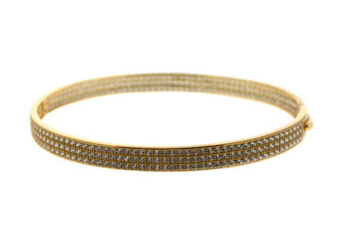 Silver 925 bangle with cz 3lines