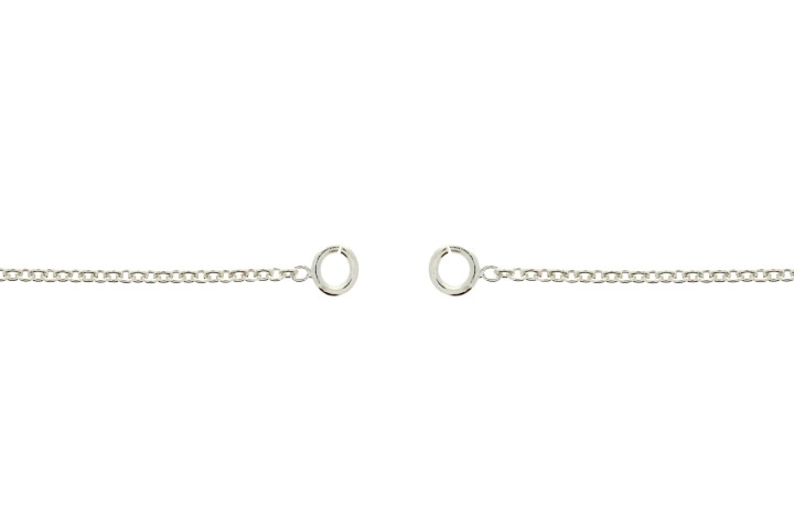 [08113P1300PL] Silver 925 two rings open bracelet (Sterling silver)