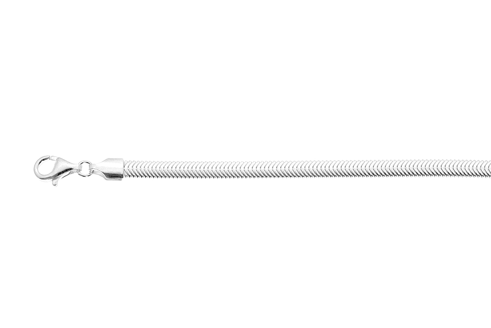 Pulsera plata 925 real snake hueca oval 420