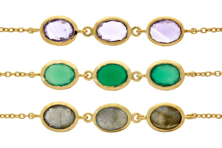 Pulsera plata 925 piedra semi preciosa