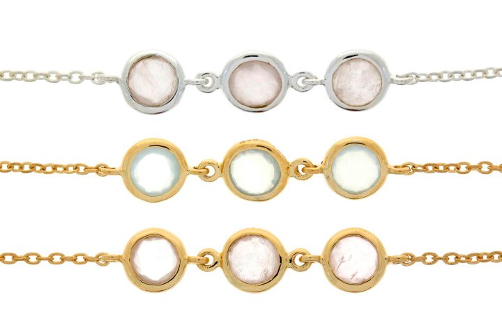 Silver 925 semi precious stone bracelet