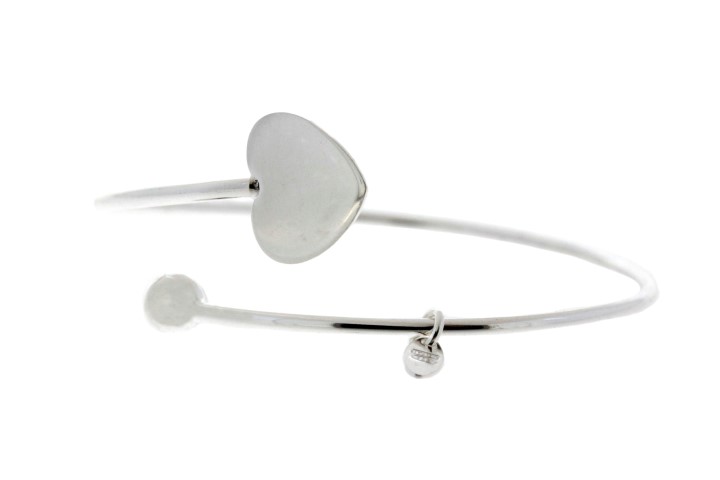 [0820200000PL] Silver 925 bangle heart (Sterling silver)