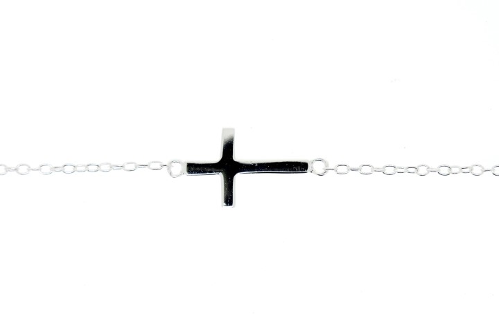 [08204P1600PL] Pulsera plata 925 cruz (Plata)