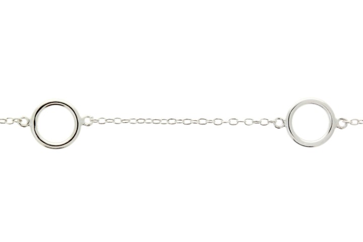 Pulsera plata 925 circulos