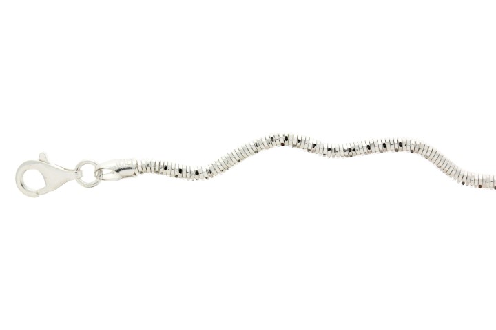Pulsera plata 925 omega ondulada diamantada 215