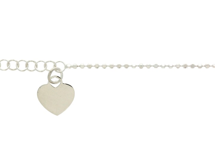Pulsera plata 925 corazón