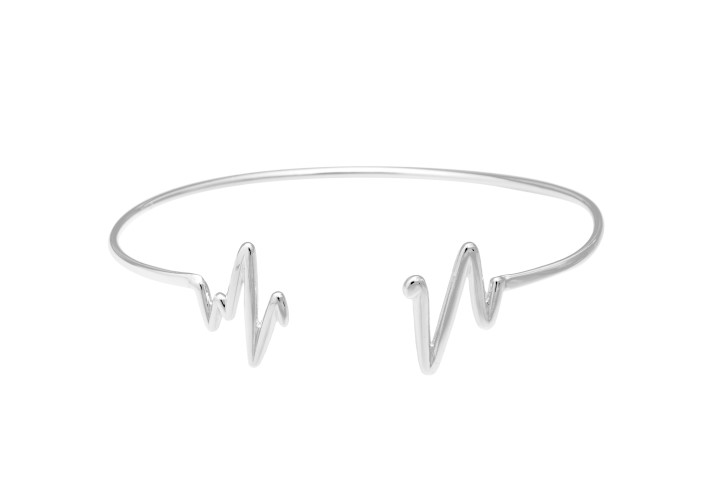 Brazalete plata 925 rayos abierto