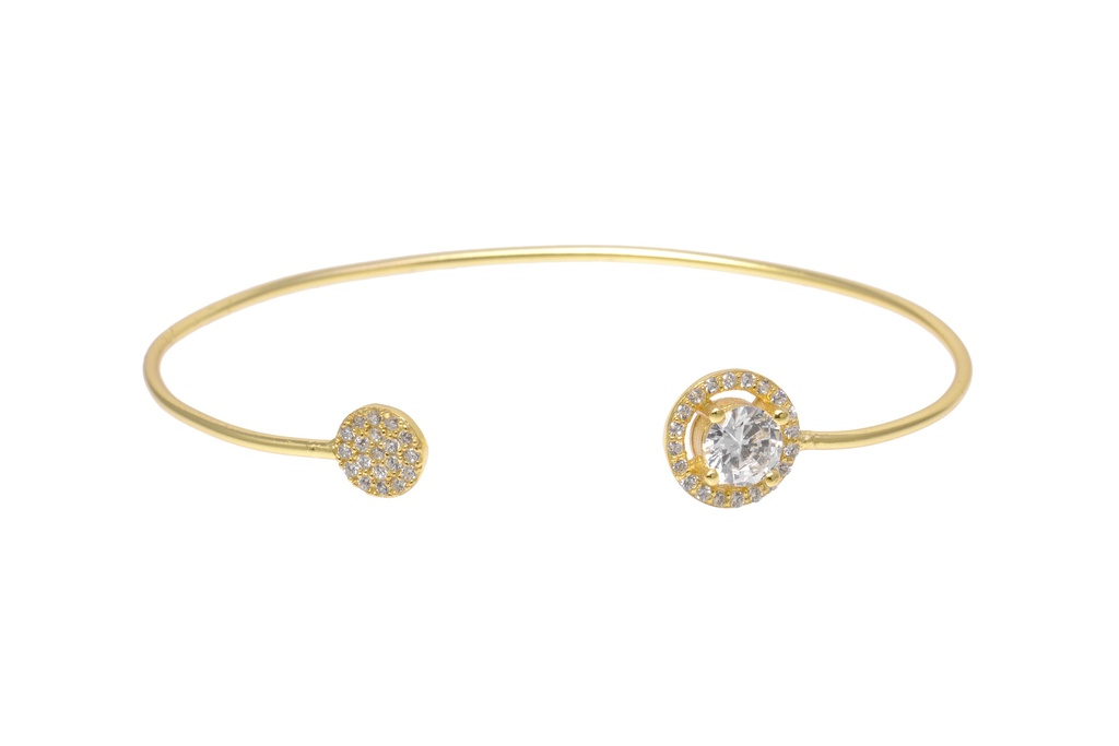 [087656002ZBL] Silver 925 cz bracelet (Gold plated)