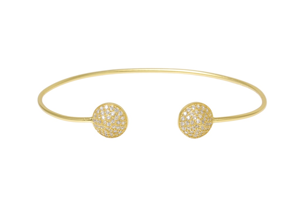 [087666002ZBL] Silver 925 cz bracelet (Gold plated)