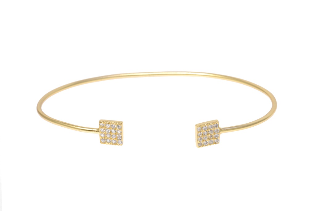 [087676002ZBL] Silver 925 cz bracelet (Gold plated)