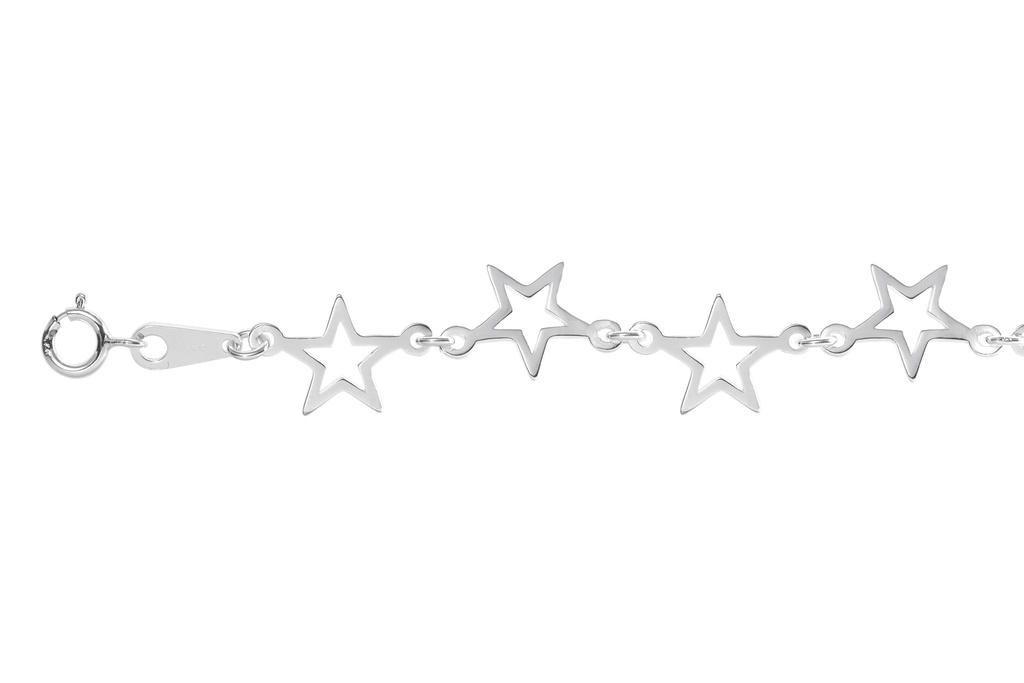 Pulsera plata 925 estrellas