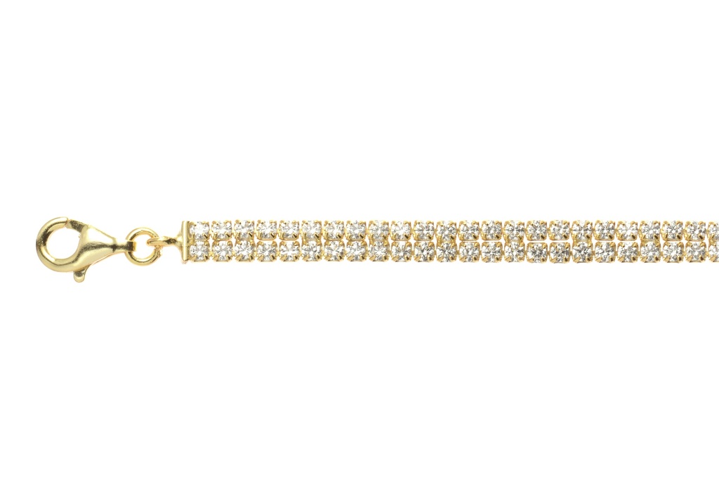 Tennis bracelet 17mm two line