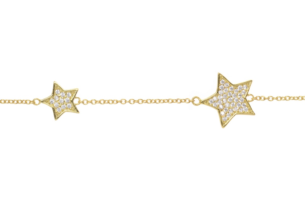 Pulsera plata 925 estrella zirconita