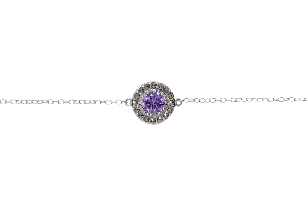 Pulsera plata 925 marquesita con zirconita