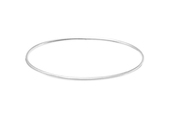 Brazalete plata 925 tubo flex 2mm cierre perno