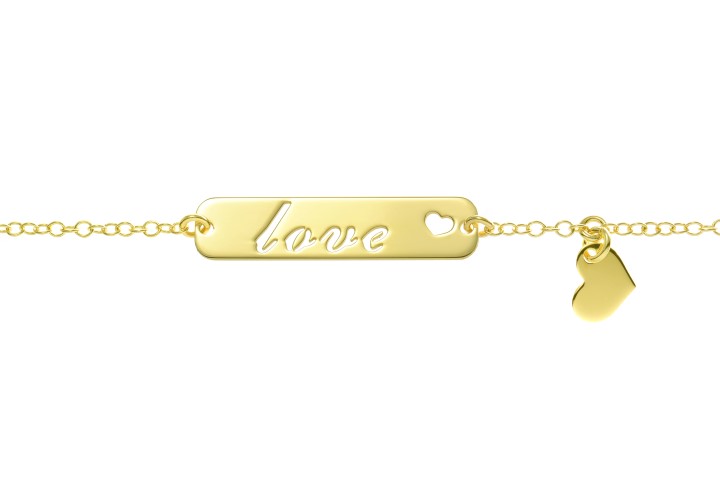 Pulsera plata 925 placa love