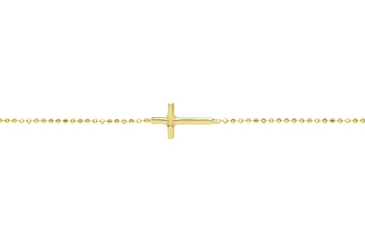 Silver 925 cross bracelet 16+5cm sterling silver