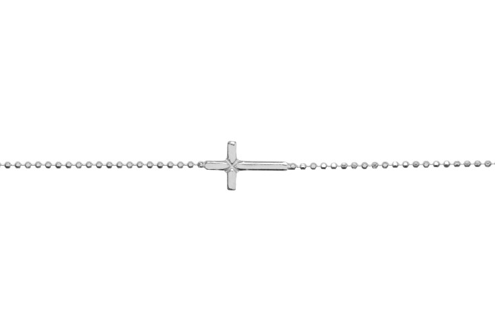 Silver 925 cross bracelet 16+5cm sterling silver