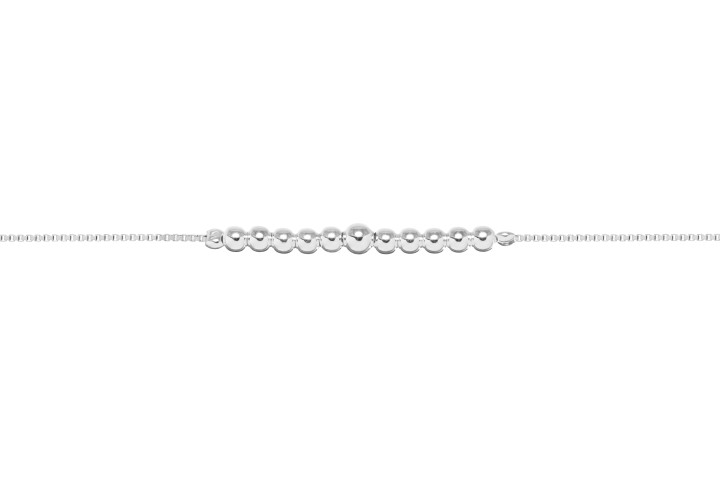 Silver 925 beads bracelet 16+5cm sterling silver