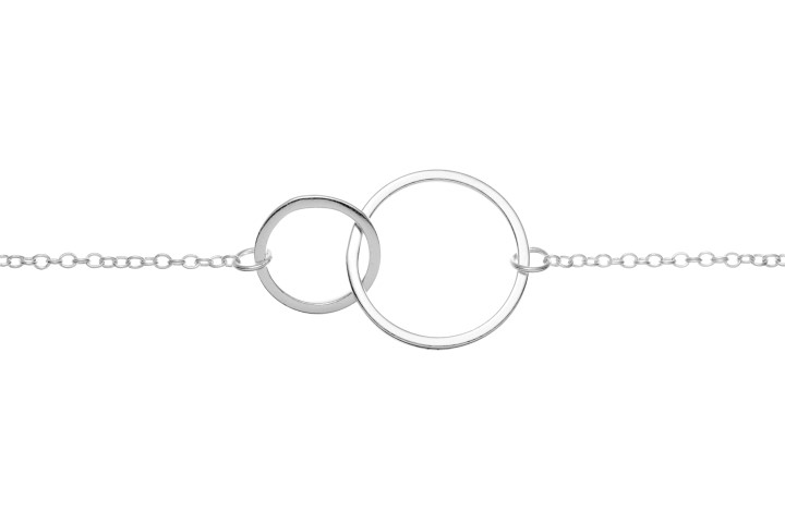 Pulsera plata 925 dos circulos