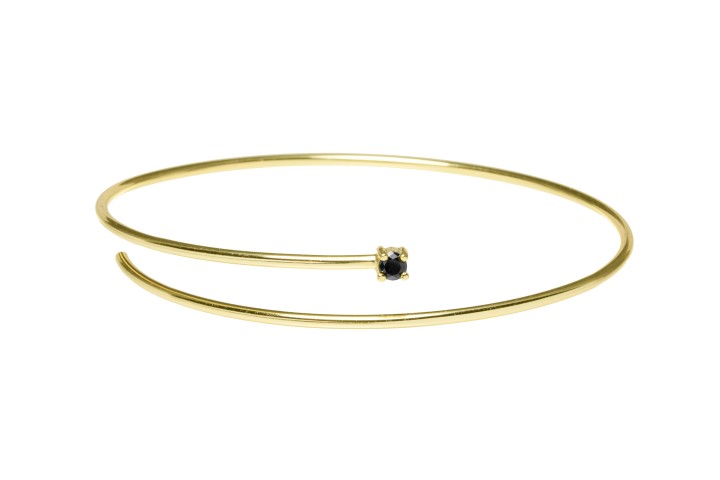 Brazalete plata 925 zirconita 3mm abierto