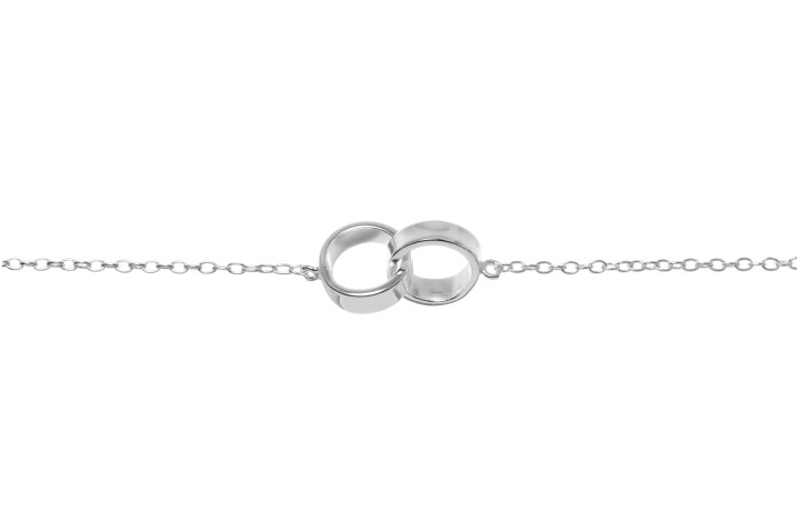 Pulsera plata 925 dos circulos