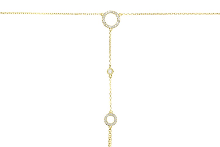 Pulsera plata 925 manita zirconitas circulos