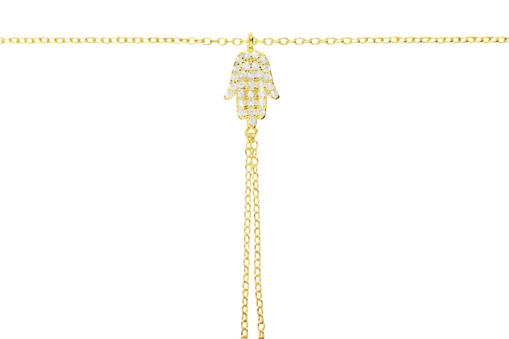 Pulsera plata 925 manita zirconitas m.fatima