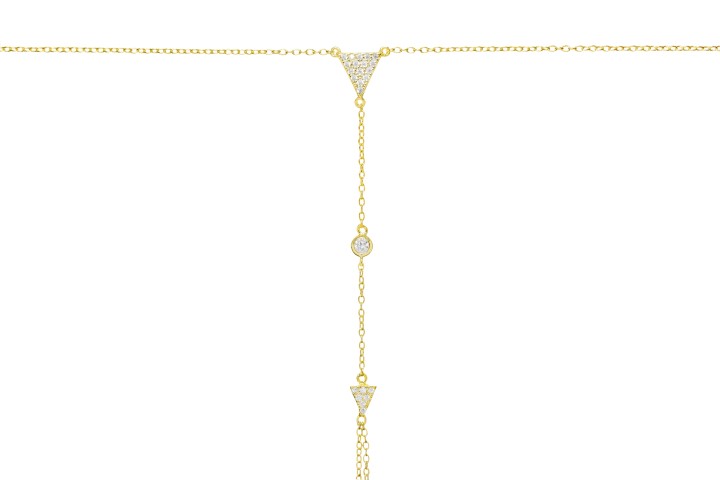 Pulsera plata 925 manita zirconitas triangulo