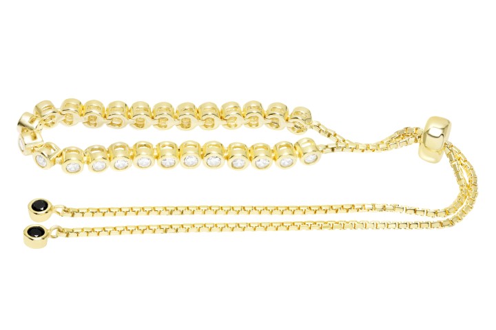 Silver 925 bracelet riviere cz round 2mm