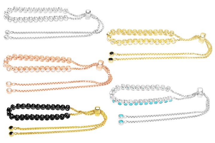 Pulsera plata 925 riviere cz 2mm cierre corredero