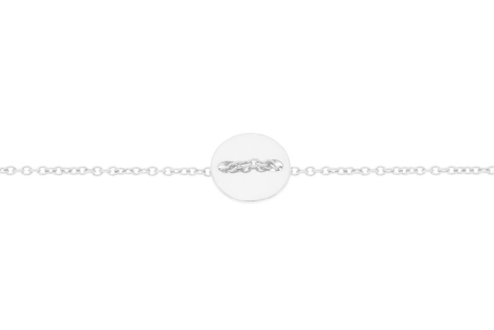 Pulsera plata 925 placa traspasada