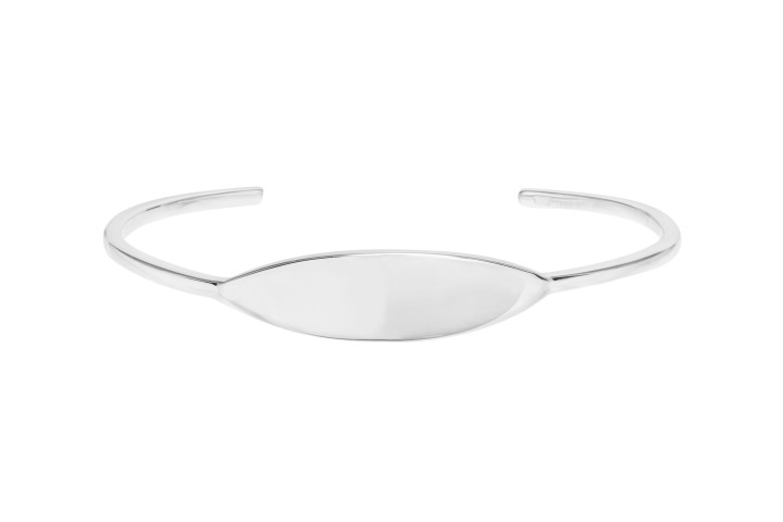 [0944600000PL] Pulsera brazalete plata 925 placa ovalada 10x35mm (Plata)