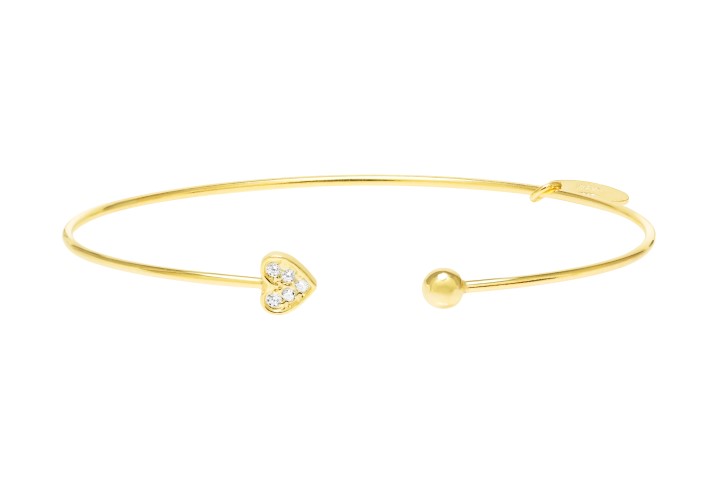 Pulsera plata 925 zirconitas corazon