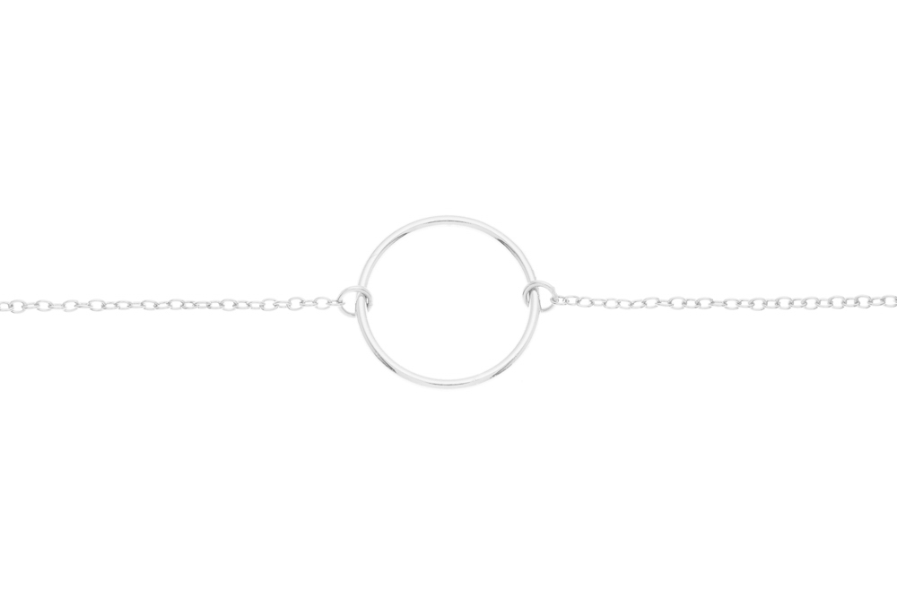 Pulsera plata 925 circulo 15mm