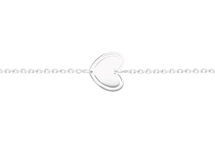 Silver 925 heart bracelet