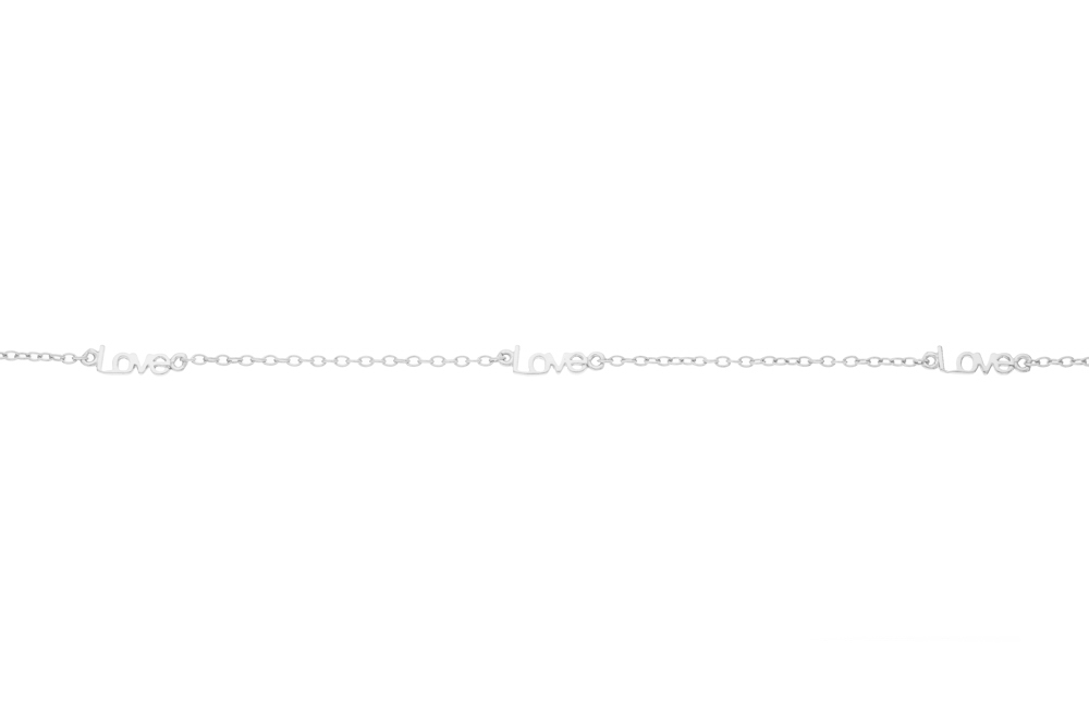 Silver 925 love bracelet 16+5cm sterling silver