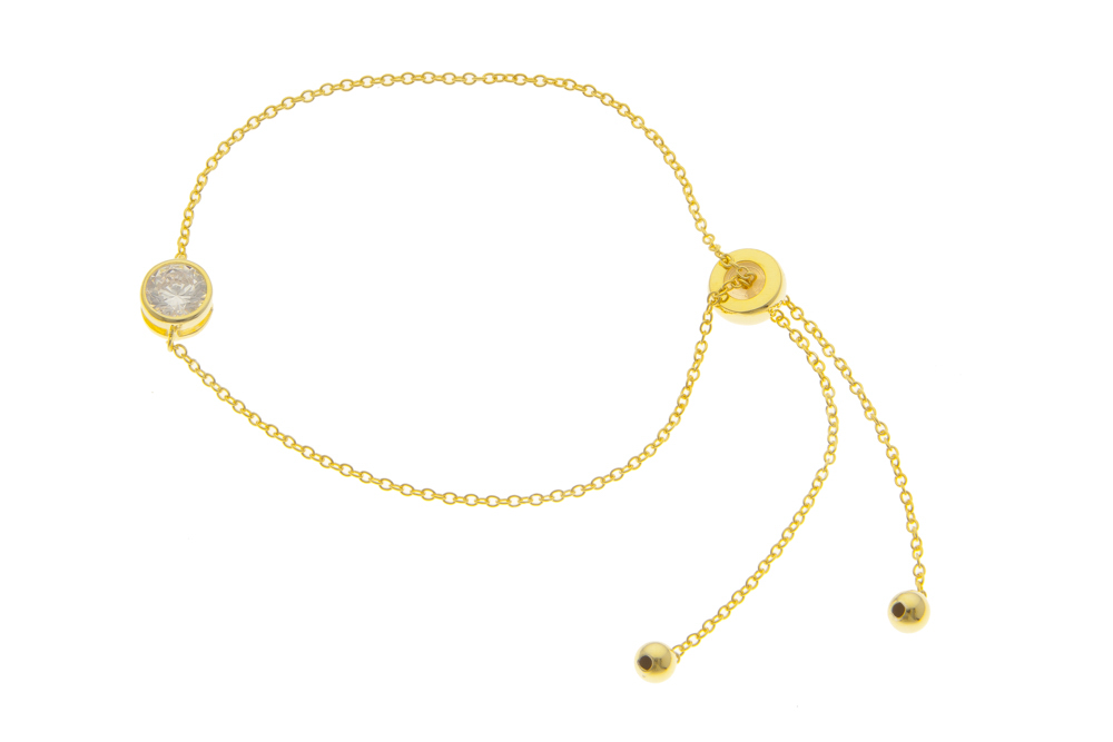 Pulsera plata 925 cz 7mm cierre corredero