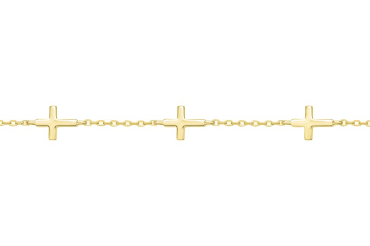 Silver 925 trhee crosses bracelet