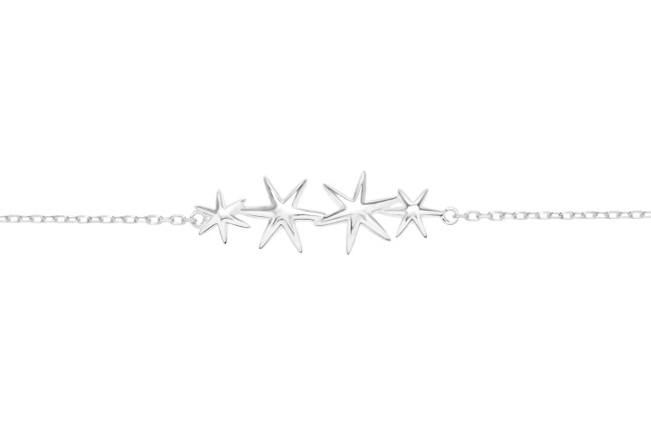 Silver 925 four stars bracelet