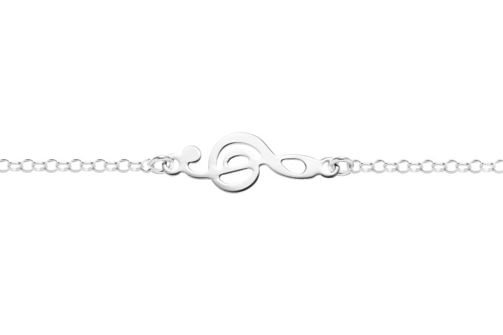 Pulsera plata 925 clave de sol