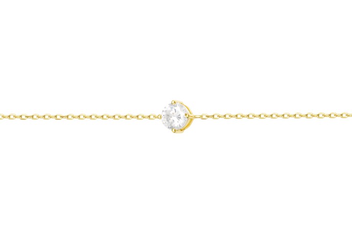 [10435P152ZBL] Bracelets silver 925 cz (Gold plated)