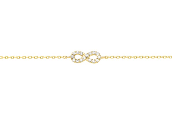 Pulsera plata 925 zirconita infinito