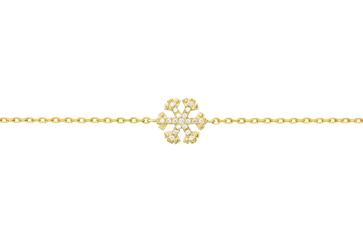 Pulsera plata 925 copa de nieve circonita