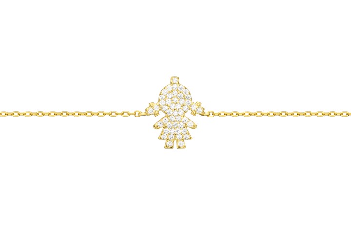 Pulsera plata 925 zirconita niña