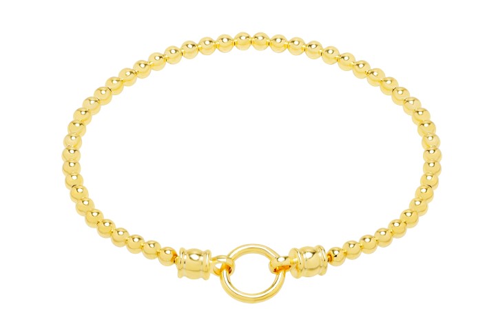 Elastic bead bracelet silver 9 17cm sterling silver