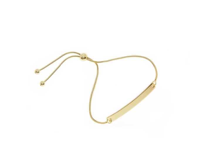 Pulsera plata 925 placa rectangular