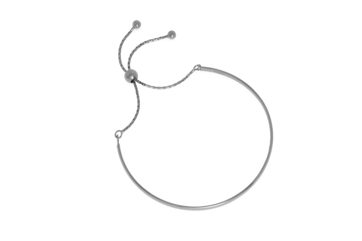 Pulsera plata 925 media caña