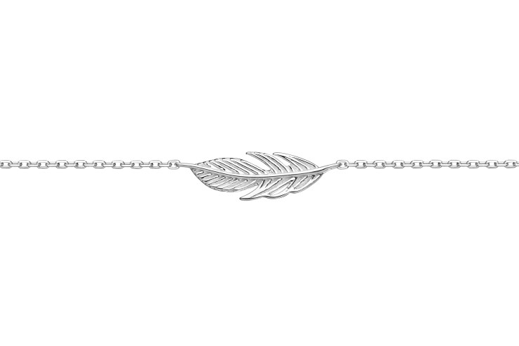 Pulsera plata 925 pluma