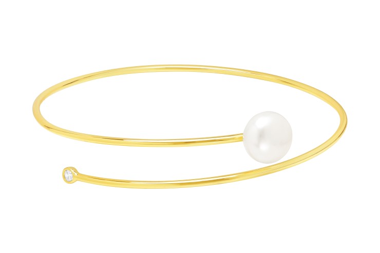 Brazalete plata 925 zirconita y perla